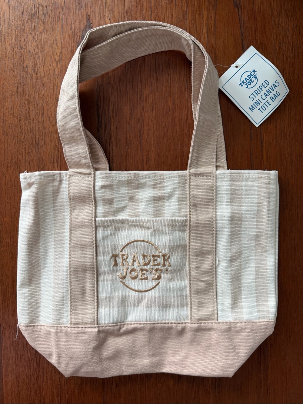 Pastel Stripe Reusable Tote Bag - Set of 4 - Picture 5 of 7